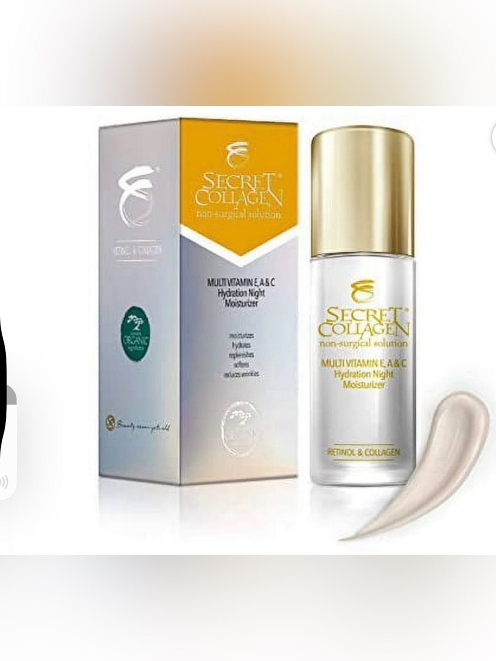 SECRET COLLAGEN MULTI VITAMIN E, A & C HYDRATION NIGHT MOISTURIZER